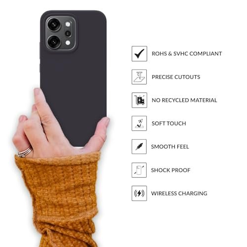 SPRIG Compatible with Oppo Reno 14 Premium SilkTone Back Cover Drop Tested Shock Proof Mobile Case for Men, Women, Boys and Girls with Camera Protection (Charcoal Grey) - Image 4