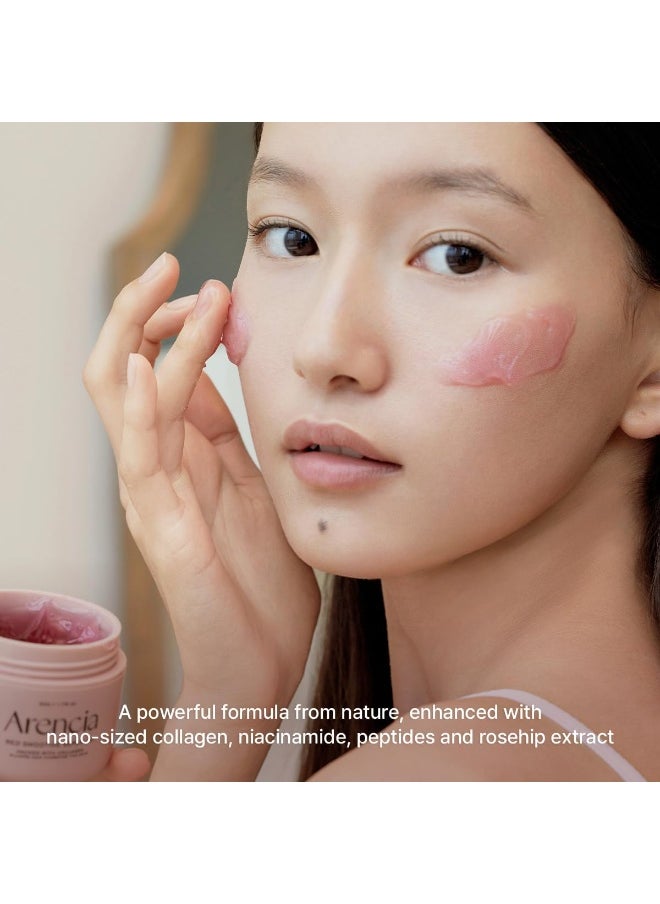 Arencia Overnight Red Smoothie Face Mask Serum, Glowing & Soothing with 30% red collagen, Niacinamide, Peptide, Vitamin E