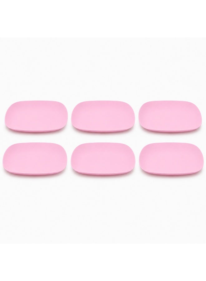 Square plastic serving dish - 6  pieces, measuring 23 x 23 x 3 cm, multi-purpose - Code 1078