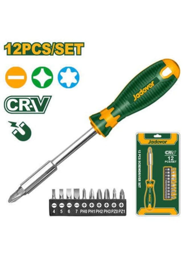 Jadever Jadever 12‑Piece Screwdriver Bit & Holder Set JDSS1612