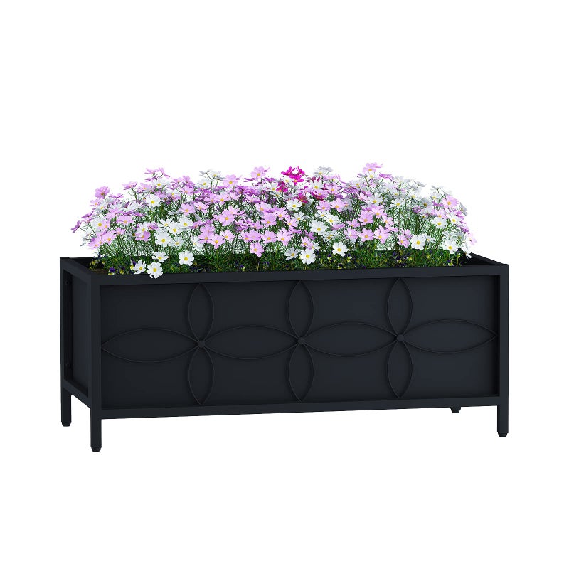 Zhongma Sturdy Raised Garden Bed with Inner Fabric Liners for Vegetables Flower, Planter Box for Backyard Patio Balcony. Inner Size: 33.85x14.17x11 inch - Image 5