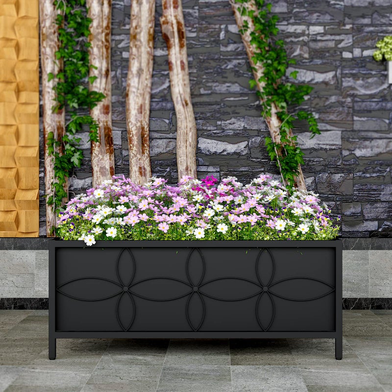 Zhongma Sturdy Raised Garden Bed with Inner Fabric Liners for Vegetables Flower, Planter Box for Backyard Patio Balcony. Inner Size: 33.85x14.17x11 inch - Image 2