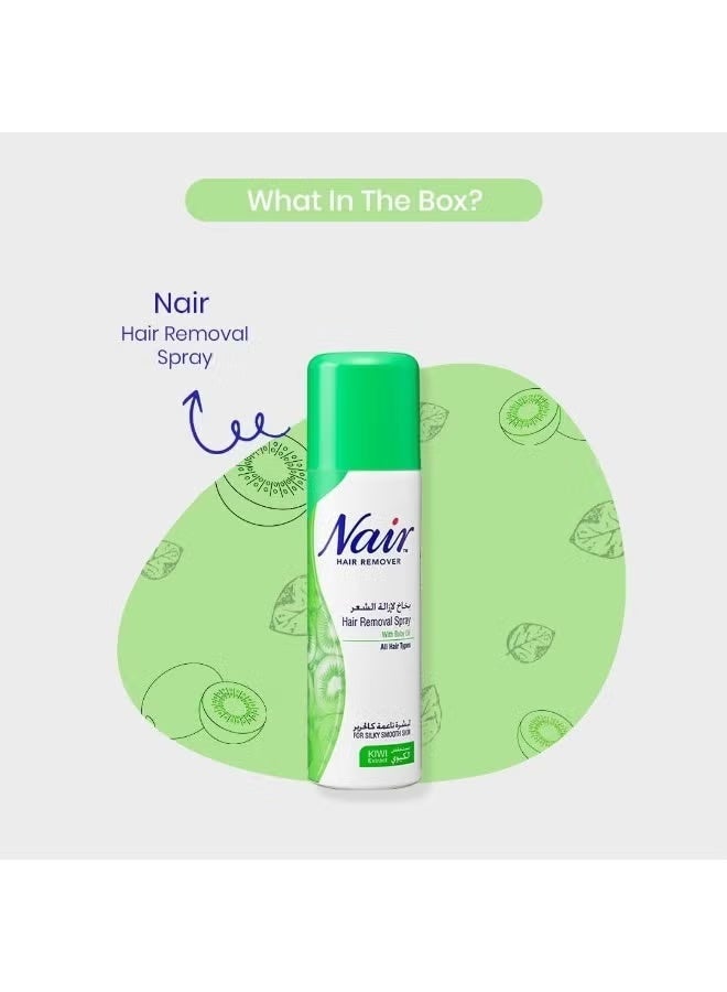 Nair Kiwi Extract Hair Removal Spray for Legs and Underarms - 200ml - Image 2