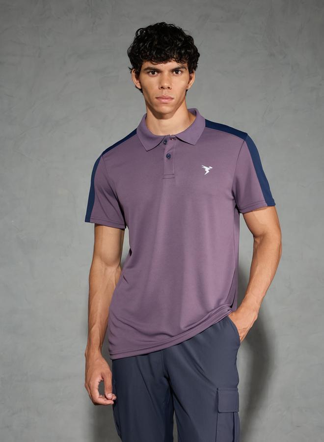 Technosport Men Color Block Relaxed Fit Polo - Image 1