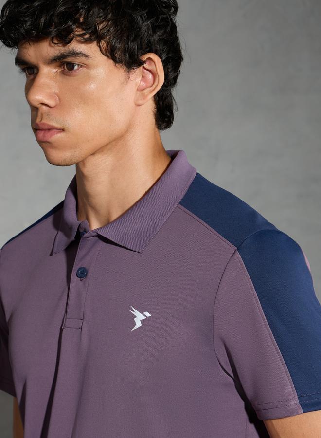 Technosport Men Color Block Relaxed Fit Polo - Image 3