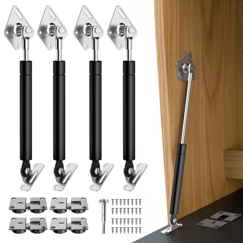 Eegoowa Drop Down Gas Strutswith 90 Degree Page Turning axisGas Spring Hingefor Cabinet and Desk Downward Flap Slowly DownOnly Open Down The Door 4 Black - Image 1