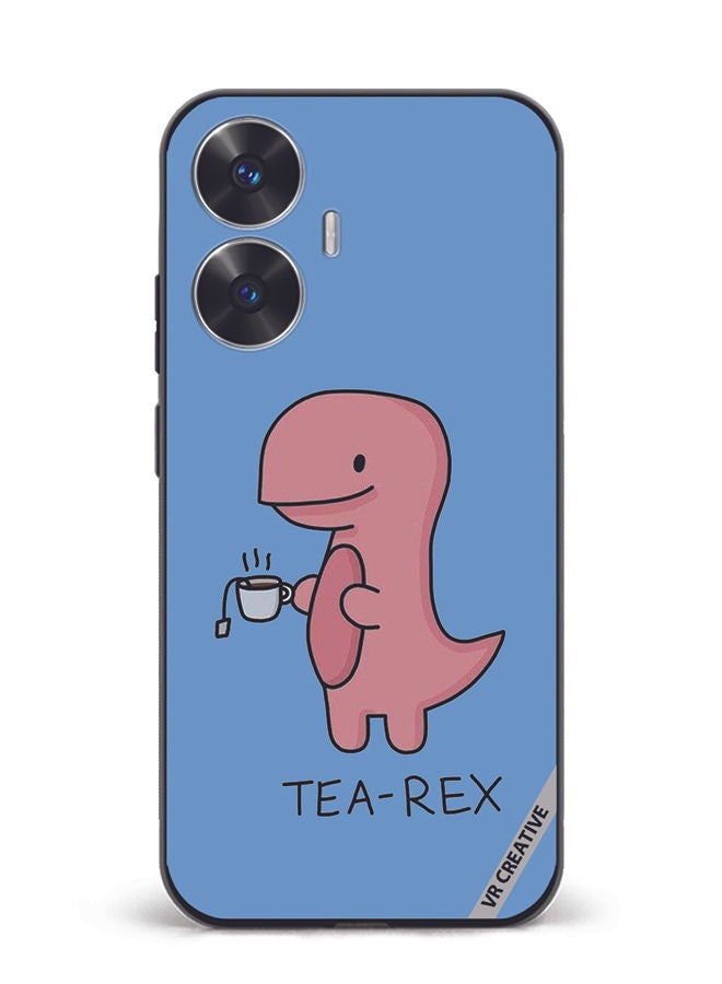 VR CREATIVE Protective Case Cover For Realme C55 Tea Rex Design Multicolour - Image 1
