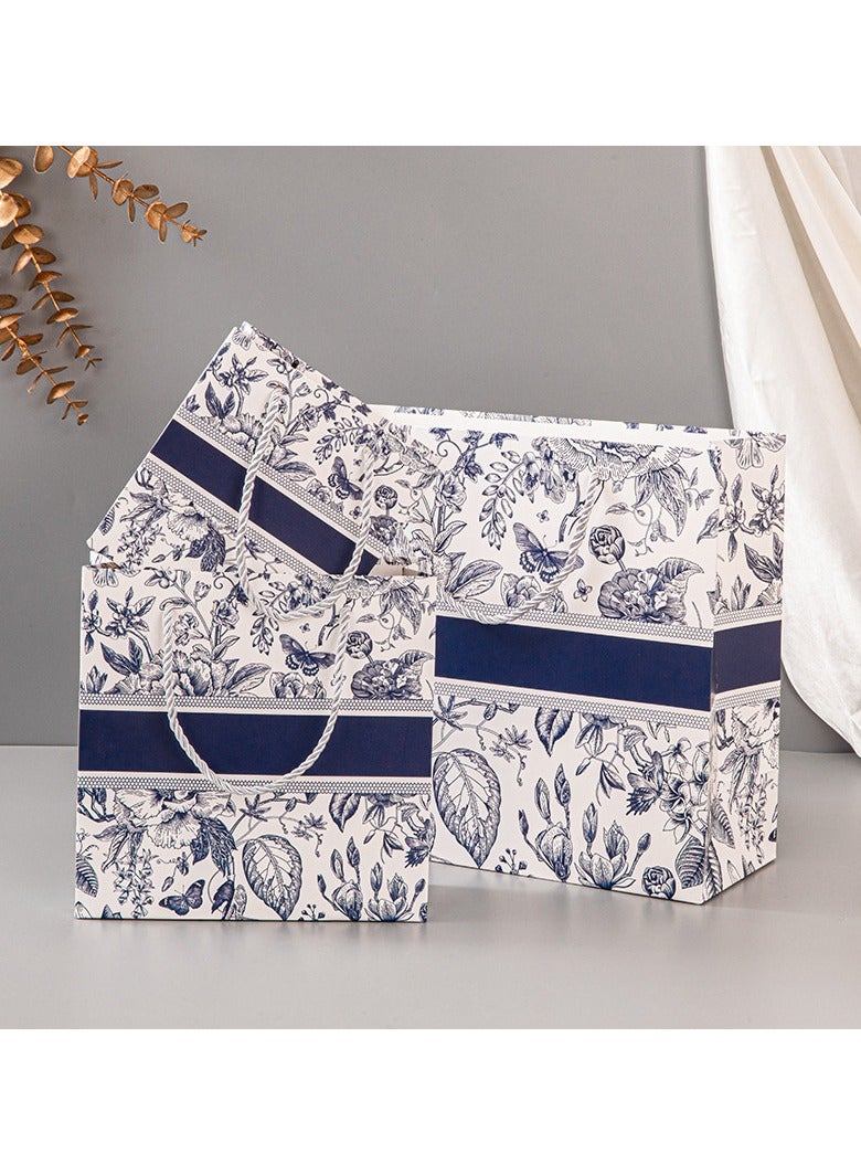 PEI  AN Premium Vintage Floral Gift Bags – Elegant  Paper Bags with Handles, Fashionable Party Favor Pouches for Gifts & Special Occasions(6 Pieces)  - Image 3