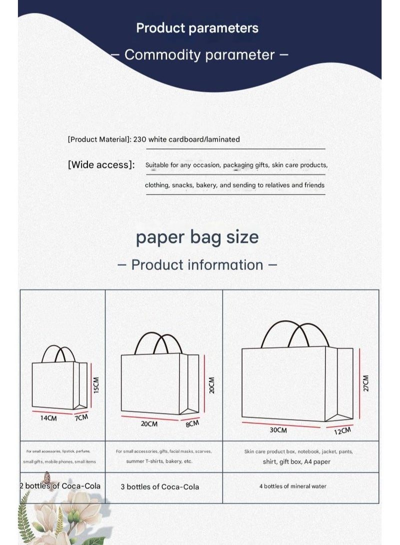 PEI  AN Premium Vintage Floral Gift Bags – Elegant  Paper Bags with Handles, Fashionable Party Favor Pouches for Gifts & Special Occasions(6 Pieces)  - Image 5