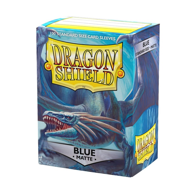 Dragon Shield | Standard Size Matte Card Sleeves | 100 CT - Smooth & Tough TCG Sleeves - Compatible with Pokemon, Flesh & Blood, One Piece & Magic The Gathering | Matte Blue - Image 1