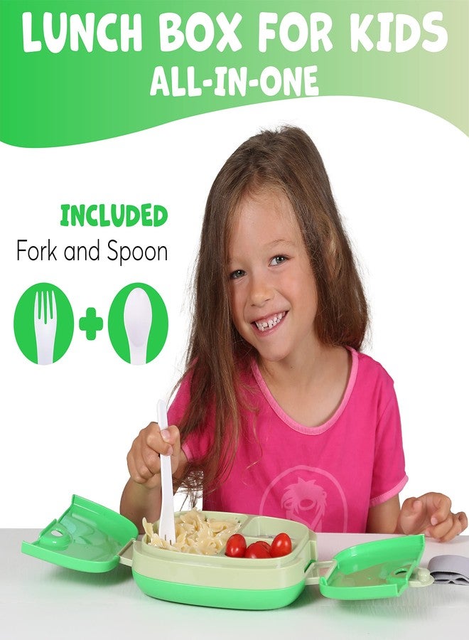 Umami Children's Bento Lunch Box with Compartments and Cutlery - Waterproof, Durable Lunch Box with Compartments, BPA Free, Ideal for Children from 3-9 Years, Microwave Compatible Lunch Box - Image 2