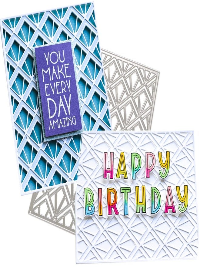Ammsochy Christmas Border Background Cut Dies DIY Crafts for Paper Card Making Metal Scrapbooking Cutting Tools Album Arts Embossing Template 4.5X5.7IN (Décor Frame D) - Image 1