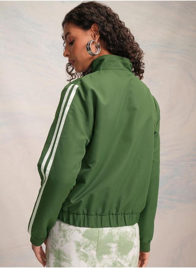 Tokyo Talkies Full Zip Cropped Jacket - Image 3