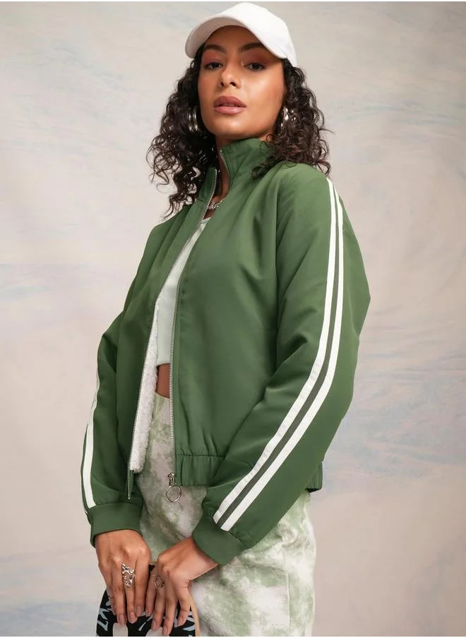 Tokyo Talkies Tokyo Talkies Full Zip Cropped Jacket