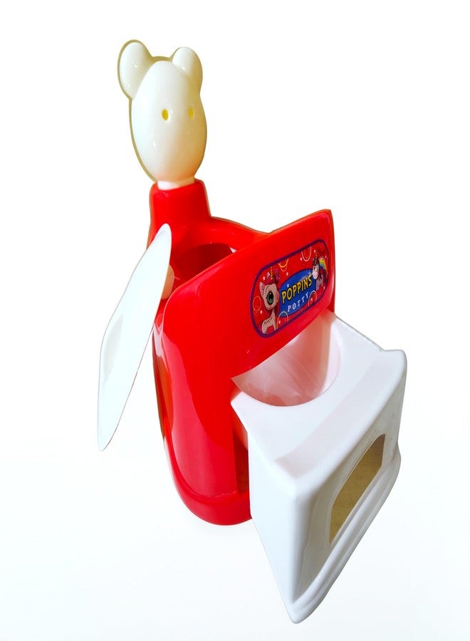 MOLTRES - POPPINS Baby Potty Training Toilet Seat with Removable Tray, Lid For Boy And Girl Kids (Age 6 Mths to 3 Year) Potty Seat/Potty Box (Red) - Image 5