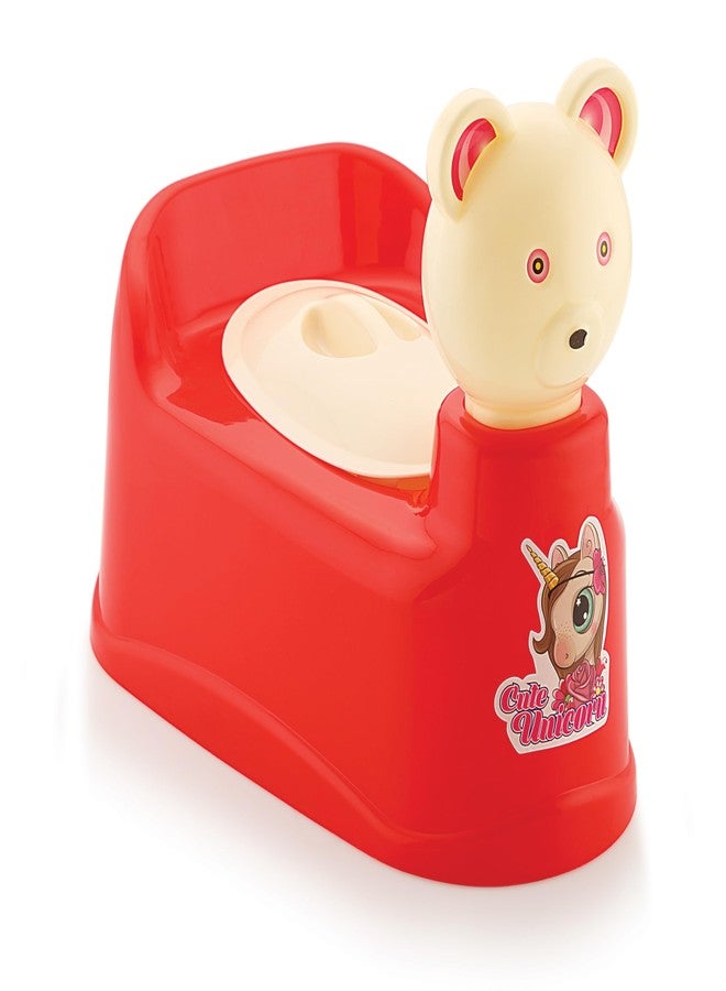 MOLTRES - POPPINS Baby Potty Training Toilet Seat with Removable Tray, Lid For Boy And Girl Kids (Age 6 Mths to 3 Year) Potty Seat/Potty Box (Red) - Image 1