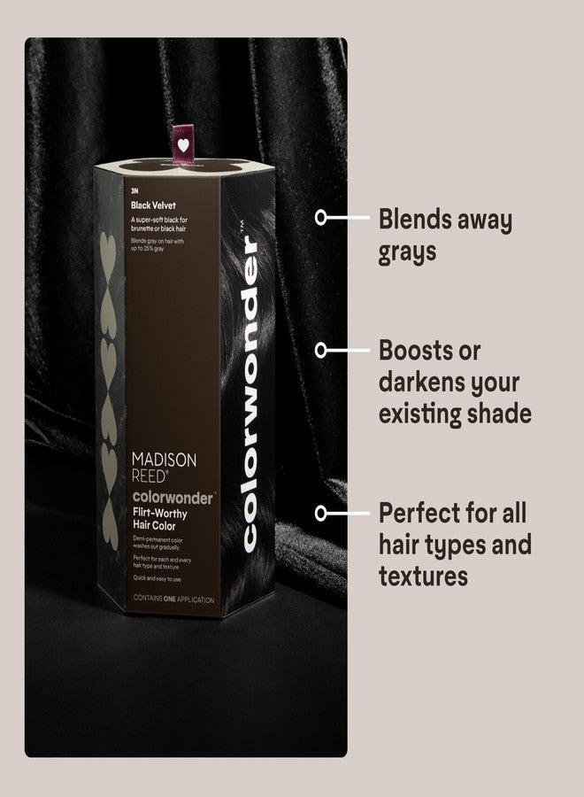 Madison Reed colorwonder Demi-Permanent Hair Color, Effortless At-Home Hair Dye, Ammonia-Free, Cruelty-Free, Black Velvet (3N Soft Black), Pack of 1 - Image 4