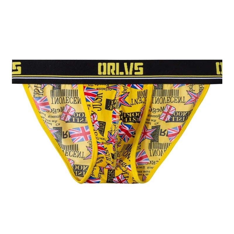 ORLVS Men's Ice Silk Low-Waist Shapewear Briefs, Breathable & Comfortable