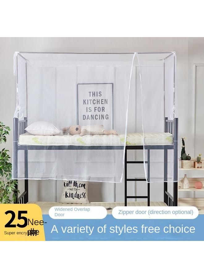 Bluejw T Encrypted Mosquito Net College Student Dormitory Single Bed Upper And Lower Bunk Summer Side End Door 90 Bed Zipper Bedroom - Image 2