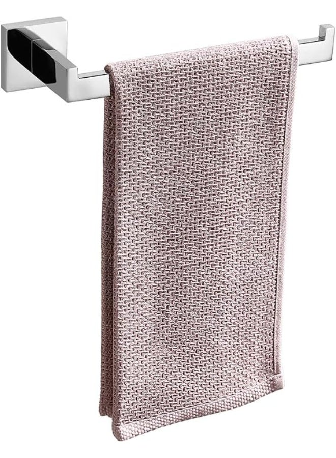 TASTOS Premium Stainless Steel Hand Towel Holder, Square Hand Towel Ring Heavy Duty Wall Mounted Modern Hand Towel Bar for Bathroom Kitchen, Polished Chrome - Image 1