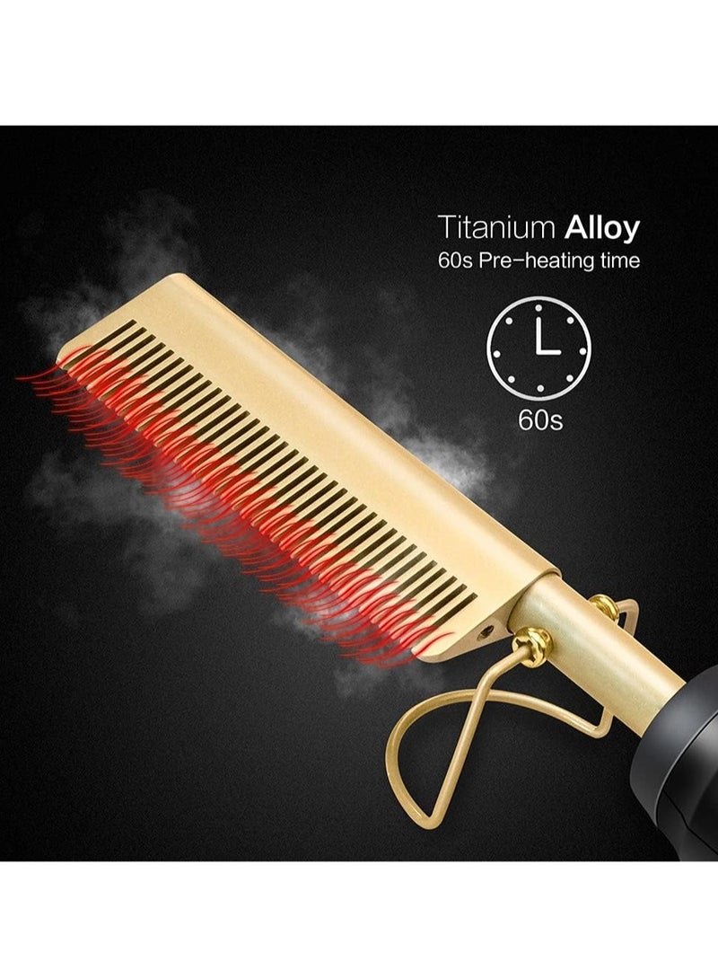 Hair Straightener Flat Irons Straightening Brush Hot Heating Comb Hair Straight Styler Corrugation Curling Iron Hair Curler Comb - Image 2