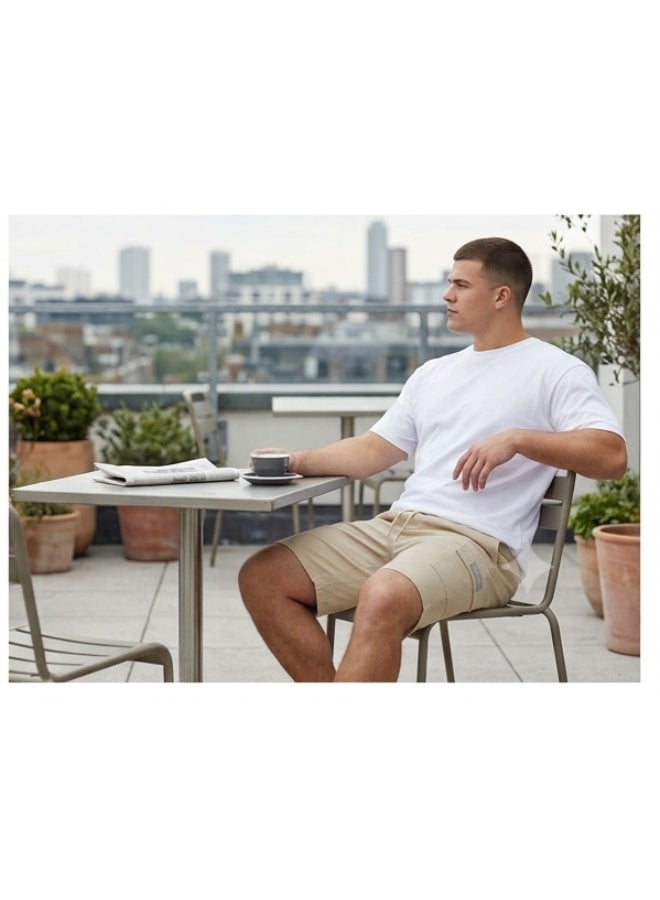Men's Casual Cargo Shorts with Elastic Drawstring Waist & Side Pockets - Premium Imported Polyester - Image 2