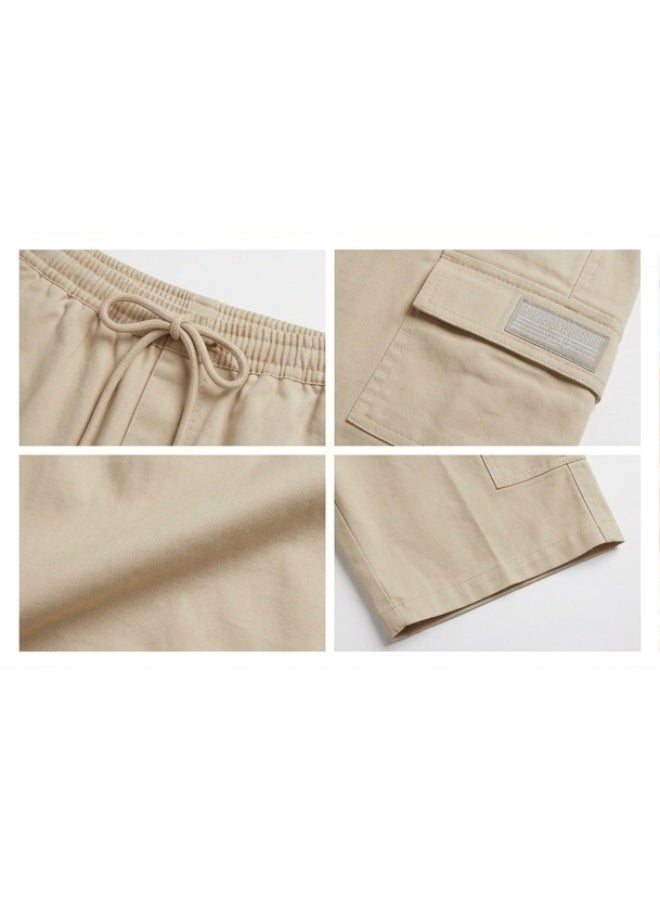 Men's Casual Cargo Shorts with Elastic Drawstring Waist & Side Pockets - Premium Imported Polyester - Image 4