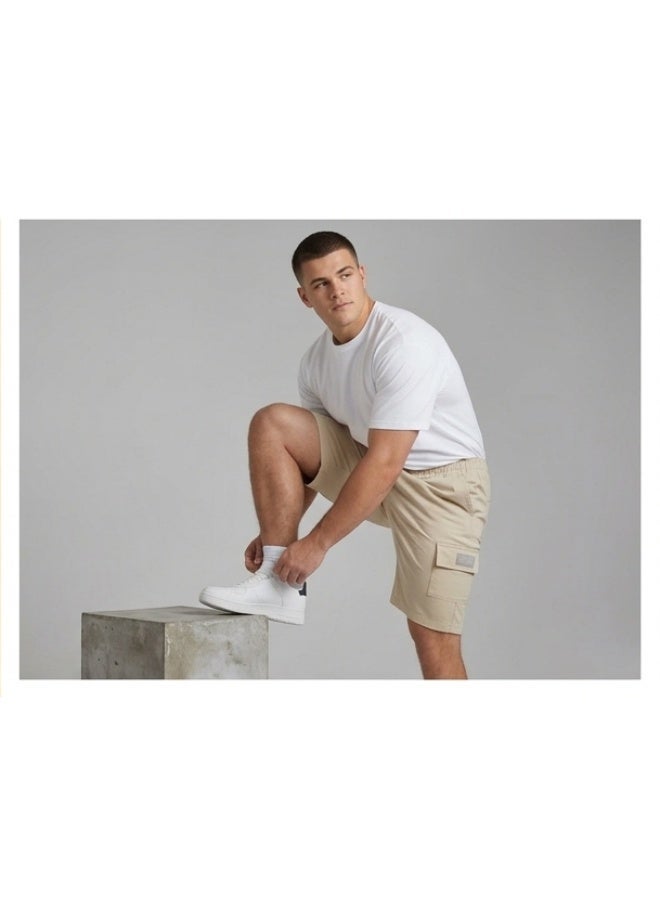 Men's Casual Cargo Shorts with Elastic Drawstring Waist & Side Pockets - Premium Imported Polyester - Image 5