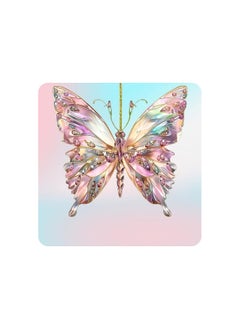 Peachjoy Colorful Butterfly Acrylic Pendant, Crystal Butterfly Car Hanging Ornament, Butterflies Hanging Diamond Art Pendant Kit Applies to Car Charm, Window Decoration Gift Item. (Blue -1pc)  - Image 1