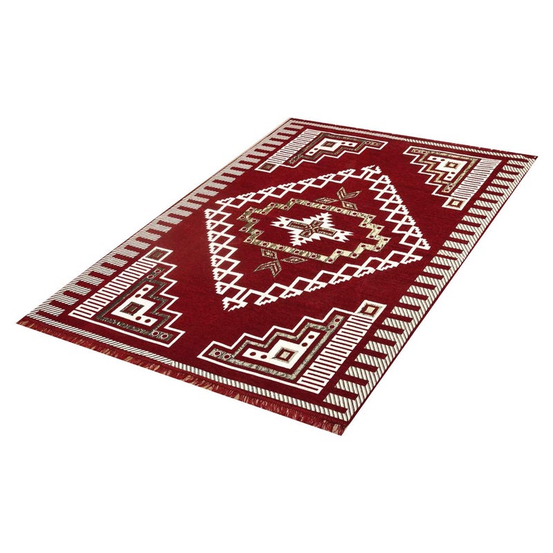 Purav Light Modern Carpet (Maroon, Chenille, 5 X 7 Feets) (PLCAR-004-S1) - Image 2