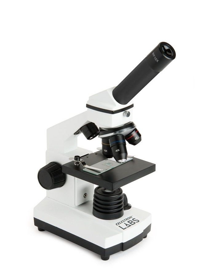 Celestron – Celestron Labs – Monocular Head Compound Microscope – 40-800x Magnification – Adjustable Mechanical Stage – Includes 2 Eyepieces and 10 Prepared Slides  - Image 2