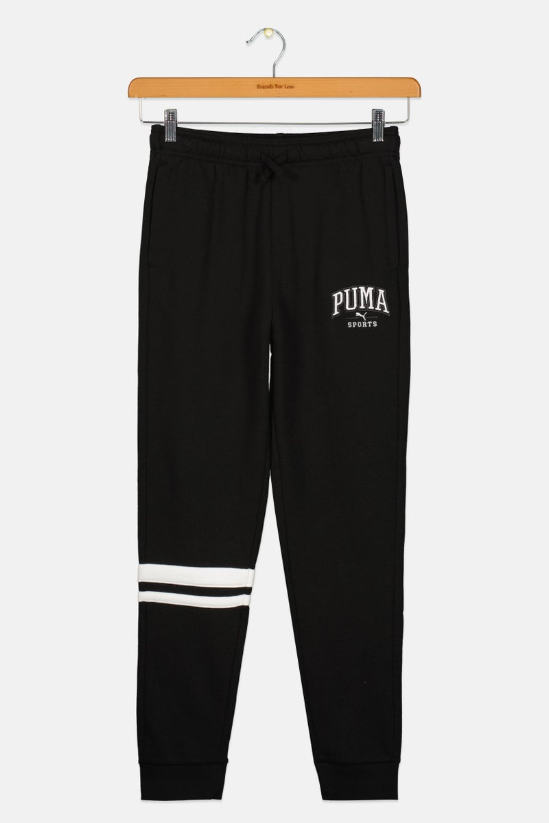 PUMA Kids Boy Drawstring Outdoor Sweatpants, Black - Image 2
