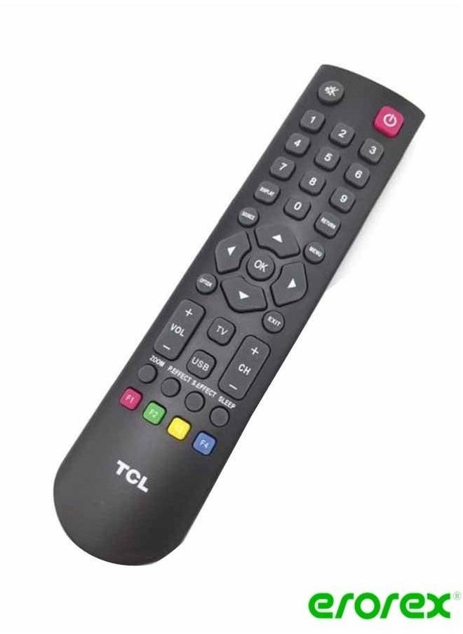 إيروريكس جهاز التحكم عن بعد لجميع أجهزة تلفاز TCL LCD/LED باللون الأسود 