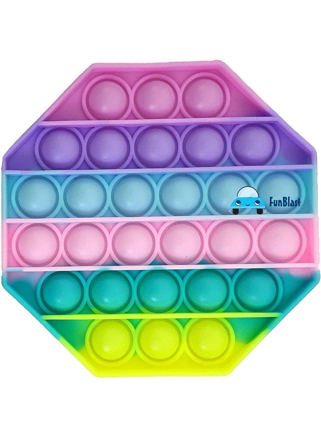 FunBlast Pop It Fidget Toy, Autism Special Needs Silicone Stress Reliever, Squeeze Sensory Toy - Image 1