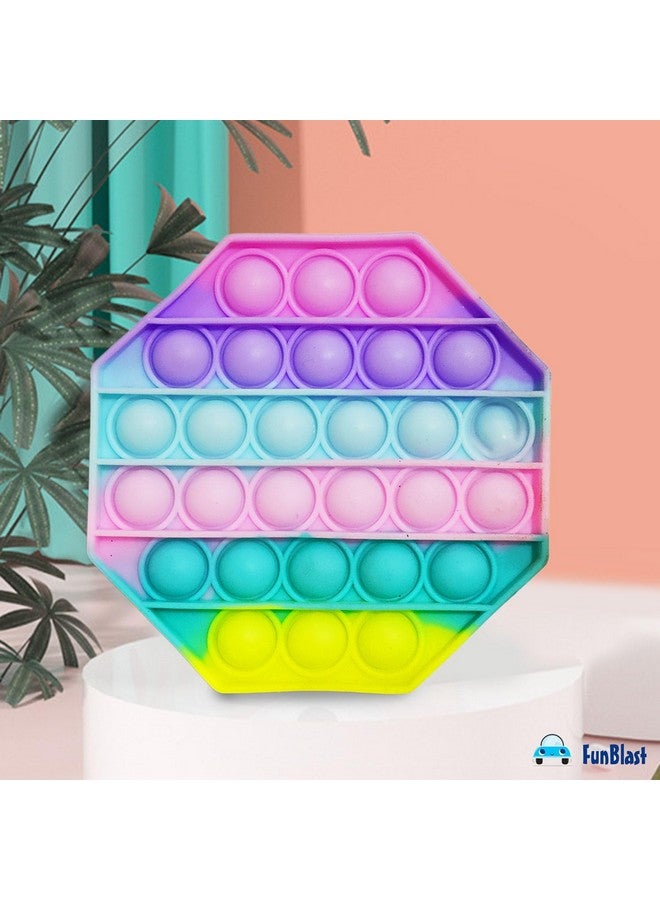 FunBlast Pop It Fidget Toy, Autism Special Needs Silicone Stress Reliever, Squeeze Sensory Toy - Image 5