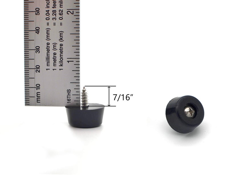 TOPINSTOCK Rubber Feet for Cutting Board with Stainless Screws, 12 Pieces Non Slip Rubber Bumper Feet for Electronics 13/16" W x 3/8" H - Image 5