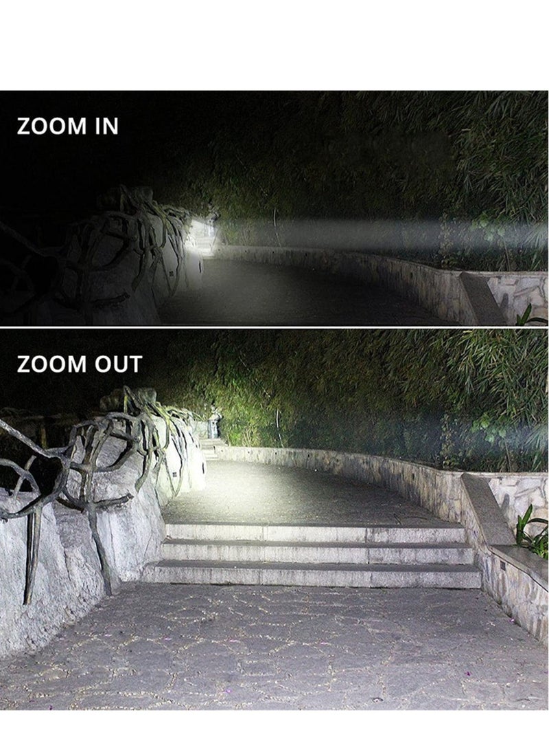 "360-Degree Flashlight with COB LED Side Light - USB Rechargeable, Super Bright Torch for Outdoor Emergency, Compact Black Design" - Image 2