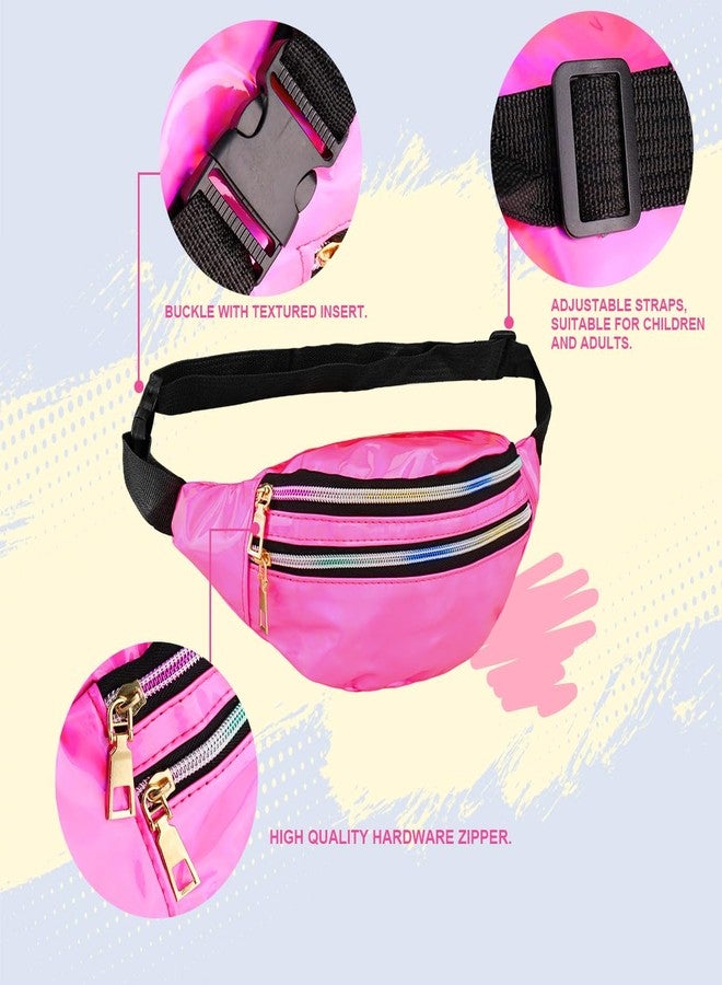 WILDPARTY 80s Costume Accessories for Women, T-Shirt Tutu Fanny Pack Headband Earring Necklace Fishnet Gloves Legwarmers 80s Party Halloween outfit for Women 24PCS (LoveBY-Pink-XL) - Image 3