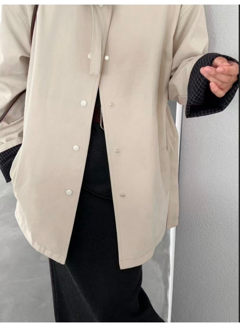 Korean Heavy Industry Medium and Long Profile Trench Coat - Image 3