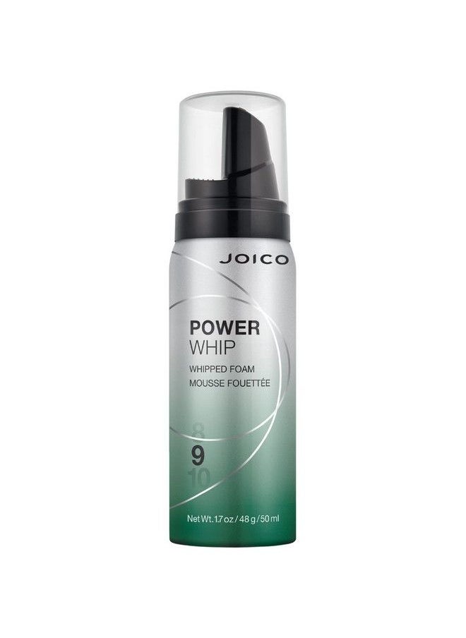JOICO Power Whip Whipped Foam | For Most Hair Types | Add Volume & Body | Thermal Heat Humidity & Pollution Protection | Boost Shine | Control Frizz & Flyaways | Silicone & Paraben Free | 1.7 Fl Oz  - Image 1