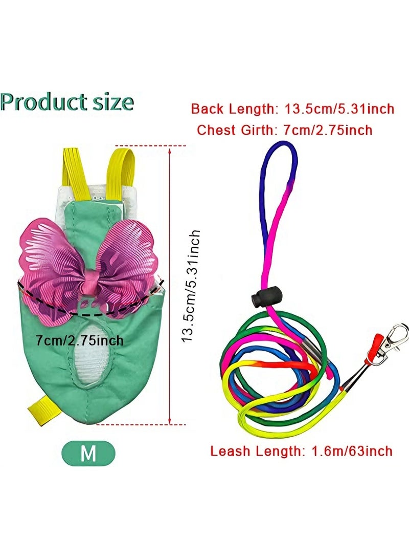 RESONIX Bird & Small Animal Care Set - Bird Diaper Flight Suit with Leash & Hanging Fleece Nest, Washable Pet Accessories for Parrot, Parakeet, Hamster (3 Pcs Set) - Image 5