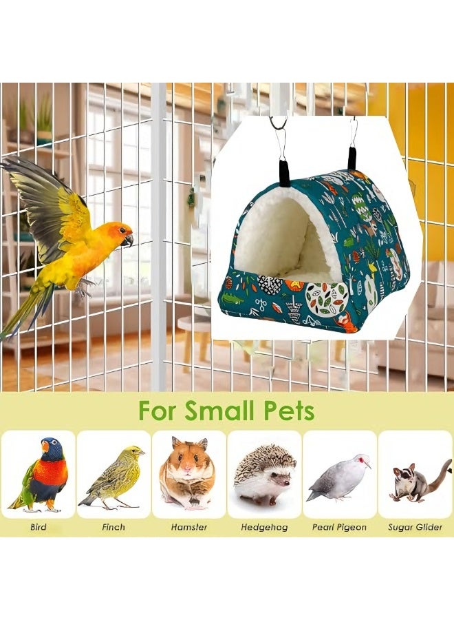 RESONIX Bird & Small Animal Care Set - Bird Diaper Flight Suit with Leash & Hanging Fleece Nest, Washable Pet Accessories for Parrot, Parakeet, Hamster (3 Pcs Set) - Image 2