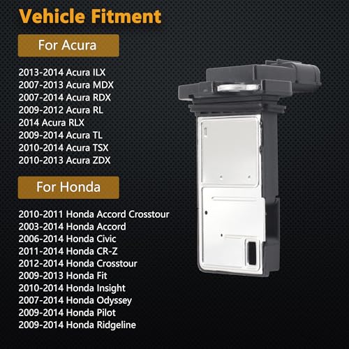 Yezoauto Mass Air Flow Sensor Maf Meter Compatible with Acura ILX 13-14; MDX 07-13; RDX 07-14; RL 09-12 & Honda Accord 03-14; Civic 06-14; Odyssey 07-14; Pilot 09-14 & More Replace OE 37980-RNA-A01 - Image 3