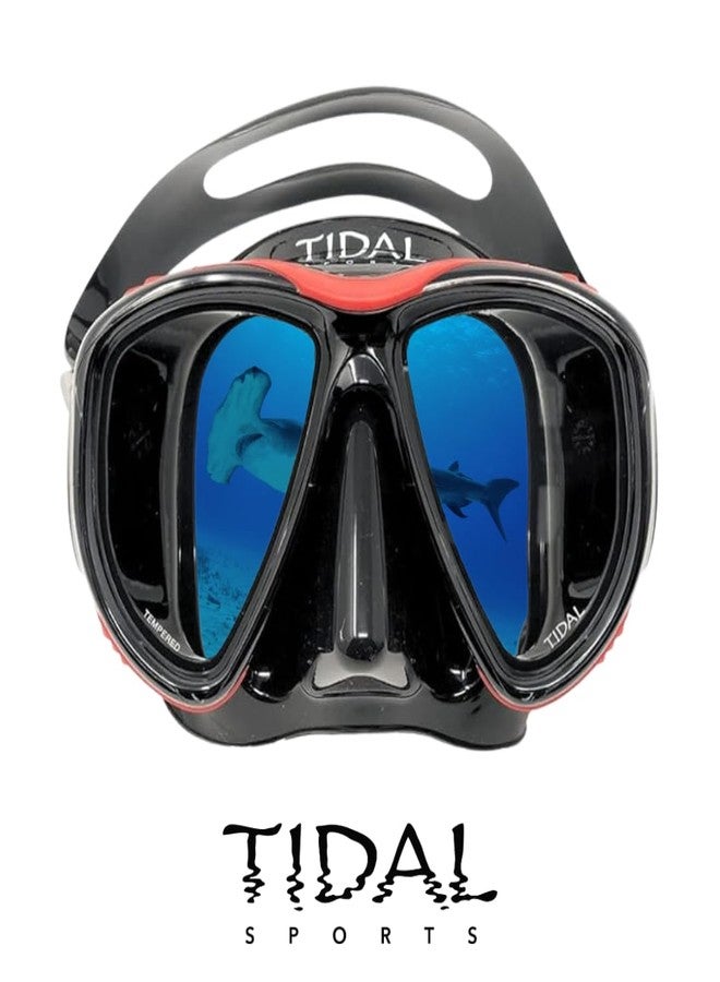 Pro Shot Tidal Mask for Snorkeling and Scuba Diving Best Anti-Fog Technology (Red) - Image 4