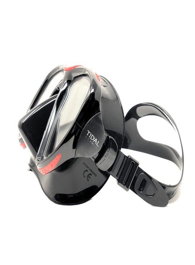Pro Shot Tidal Mask for Snorkeling and Scuba Diving Best Anti-Fog Technology (Red) - Image 2