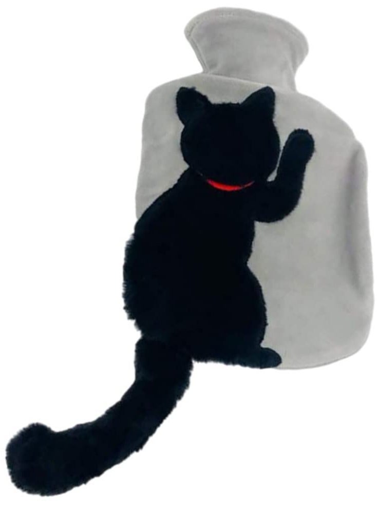 SYOSI Hot Water Bag with Soft Cat Cover Winter Hand Warmer Feet Warmer Neck and Shoulder Pain Relief - Image 2
