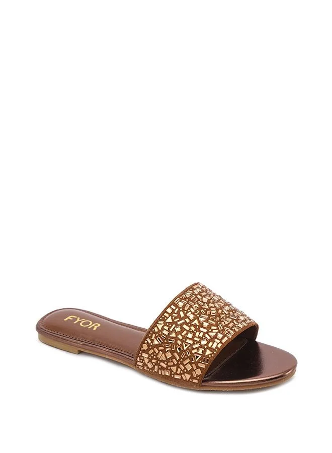 FYOR Geometric Embellished Flat Sandal MY 376