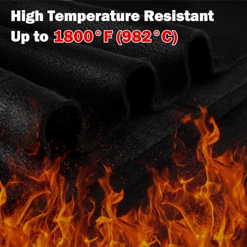 kanhiro Carbon Felt Welding Blanket Fireproof - 2 Packs 20" X 36" Heat Resistant Fabric 1800°F High Temp Insulation Pad, Flame Retardant Protective Mat for Soldering Welding Brazing Plumbing - Image 2