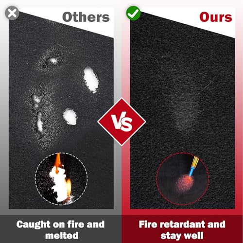 kanhiro Carbon Felt Welding Blanket Fireproof - 2 Packs 20" X 36" Heat Resistant Fabric 1800°F High Temp Insulation Pad, Flame Retardant Protective Mat for Soldering Welding Brazing Plumbing - Image 4