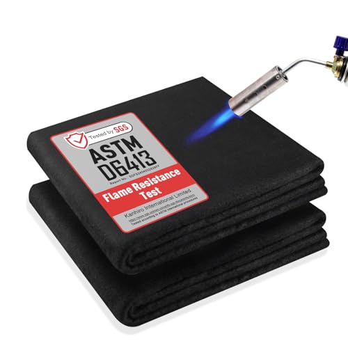 kanhiro Carbon Felt Welding Blanket Fireproof - 2 Packs 20" X 36" Heat Resistant Fabric 1800°F High Temp Insulation Pad, Flame Retardant Protective Mat for Soldering Welding Brazing Plumbing - Image 1